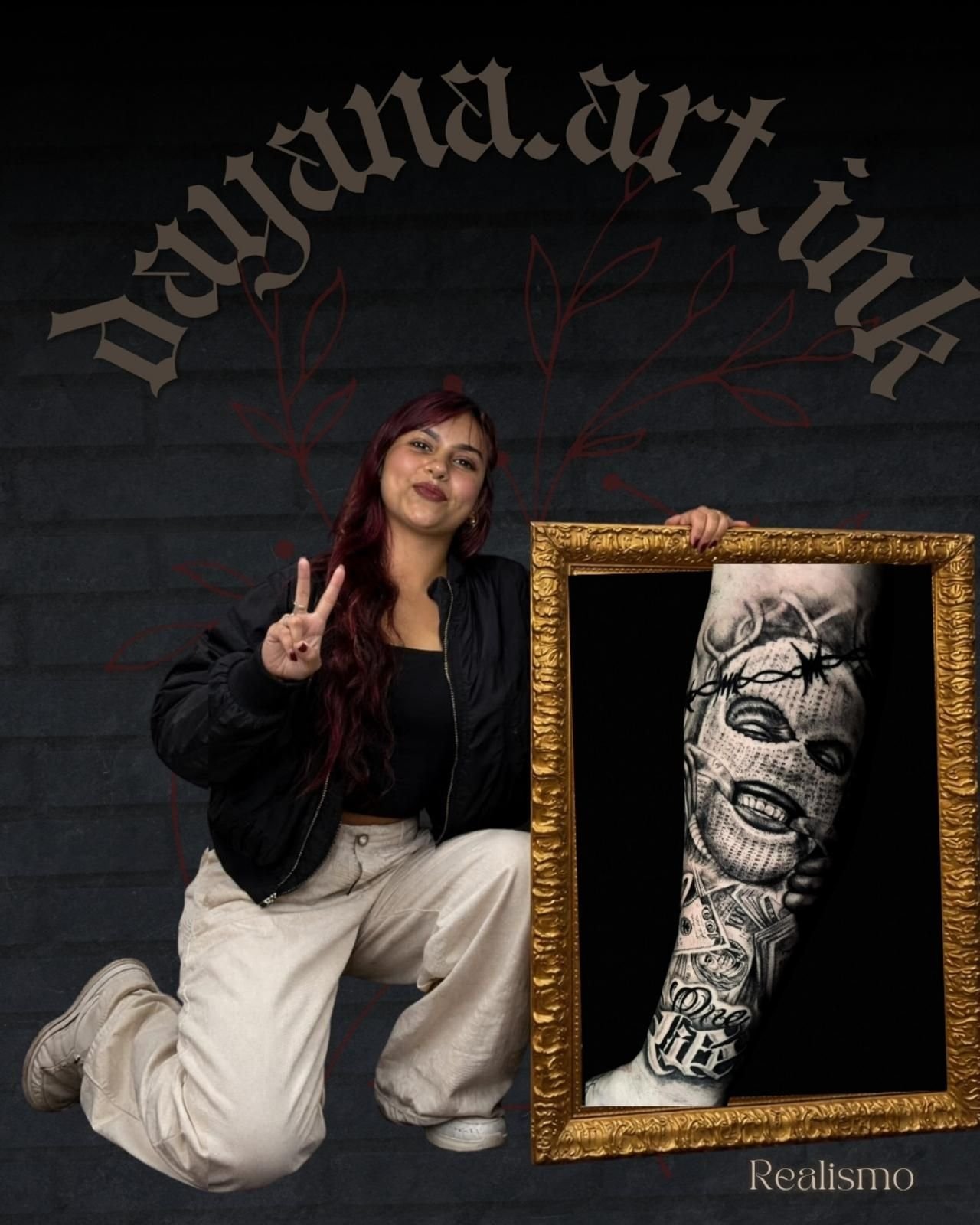 Photograph of Dayana at Veneno Tattoo The Gallery.