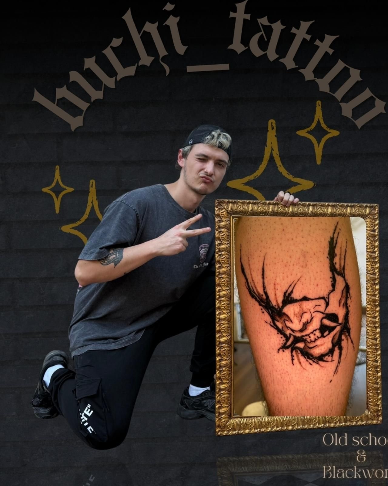 Photograph of Buchi at Veneno Tattoo The Gallery.