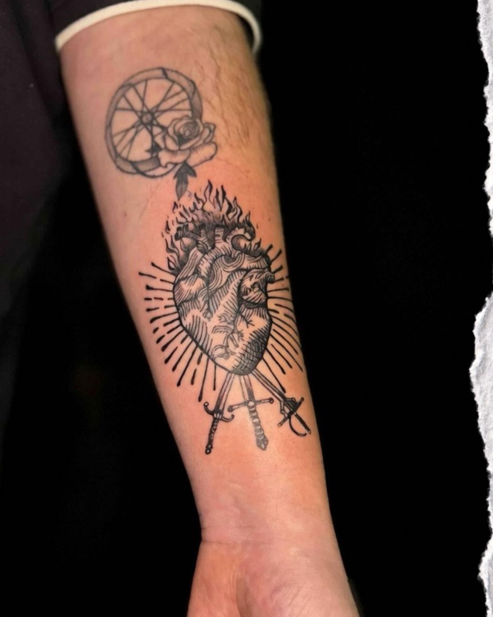 Tatuaje de estilo grabado.